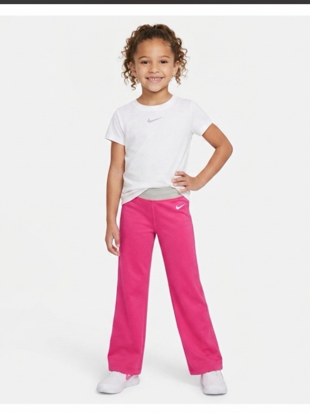 Nike Dri Fit Flare Leggings Pink Girls Size 6x. Athletic Sporty Lounge